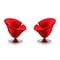 Manhattan Comfort Tulip Swivel Accent Chair in Red and Polished Chrome (Set of 2) 2-AC029-RD - alternate 1